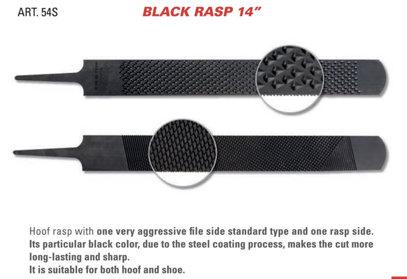 Foto van Bassoli 14" Black Farrier Rasp - per stuk